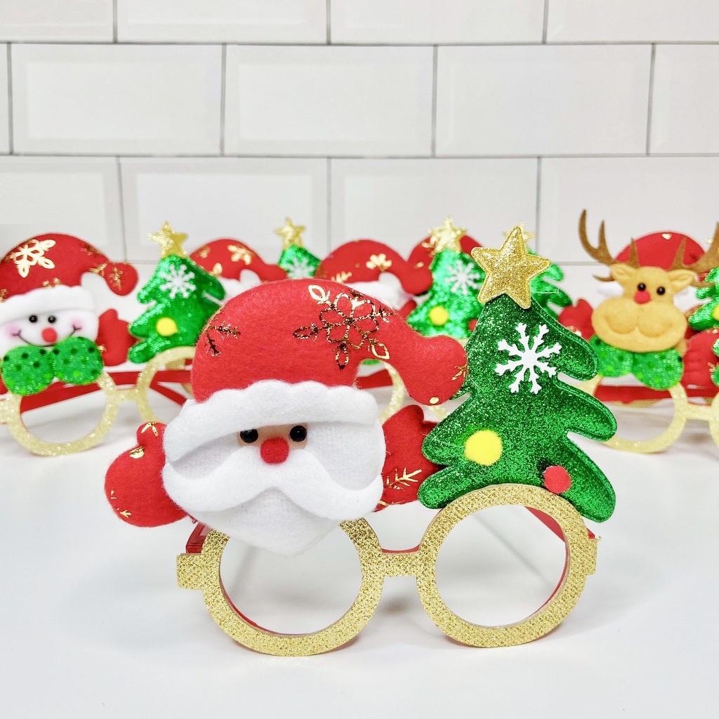 [QUÀ TẶNG NOEL] Mắt Kính Noel Cho Bé Đủ Kiểu Siêu Cute Chọn Ngẫu Nhiên