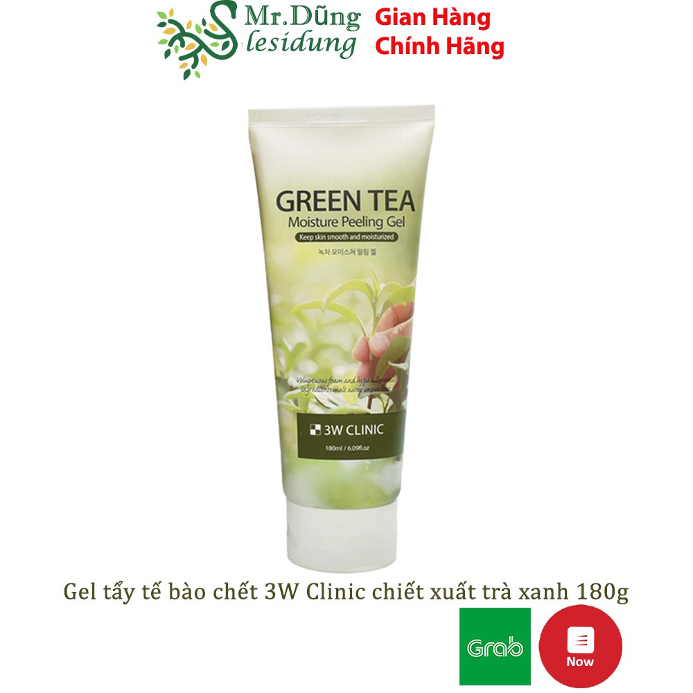 Gel Tẩy Tế Bào Chết 3W Clinic chiết xuất từ trà xanh an toàn,lành tính Moisture Peeling Gel 180ml NCC Mr Dũng - lesidung