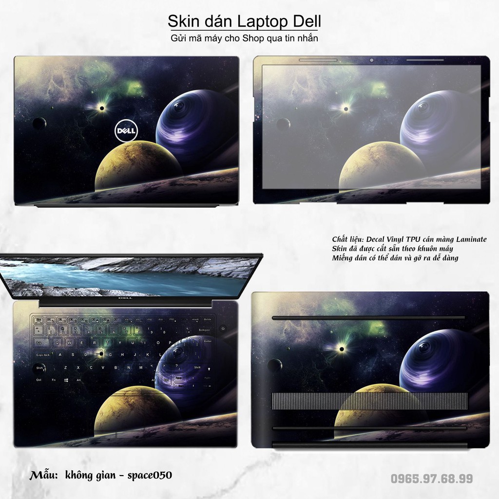 Skin dán Laptop Dell in hình không gian nhiều mẫu 9 (inbox mã máy cho Shop)