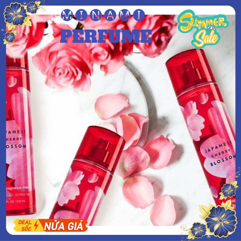 [STRAWBERRY] Mẫu Thử Xịt Thơm Toàn Thân Bath and Body Works Japanese Cherry Blossom