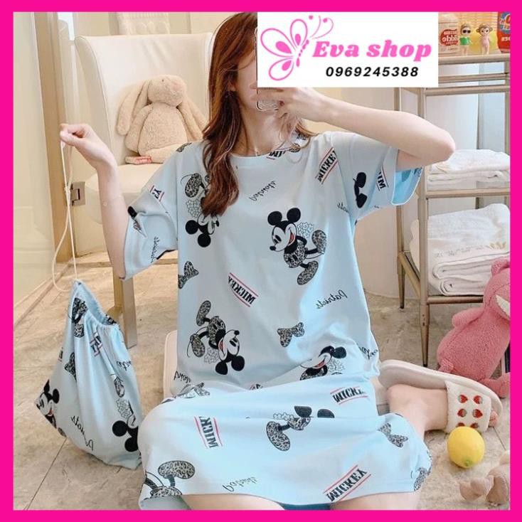 Váy ngủ cotton họa tiết dễ thương, đầm ngủ suông cho nàng cá tính 💃