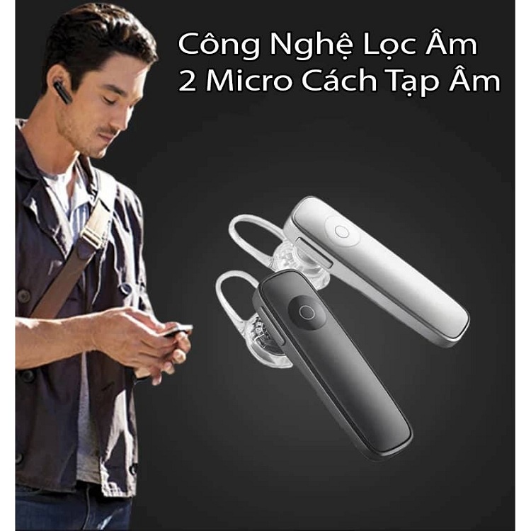 Tai nghe bluetooth 1 bên M165 Panasonic có mic không dây, tai phone nhét tai âm thanh stereo cao cấp