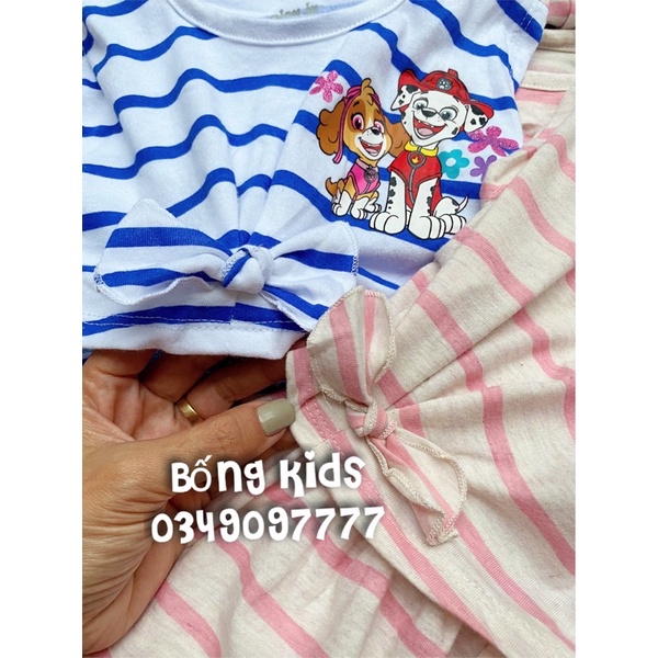 Váy Hè Bé Gái Kẻ Ngang Hoạt Hình