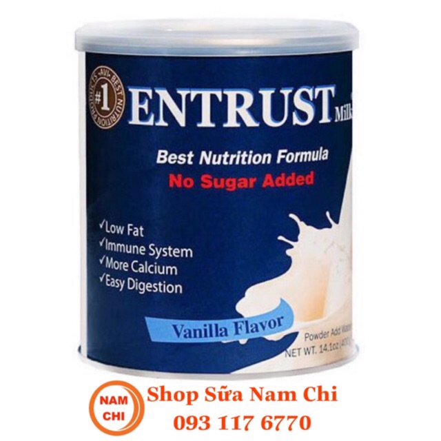 [DATE 05/2022] Sữa Bột ENTRUST Milk 400g Cho Người Tiểu Đường