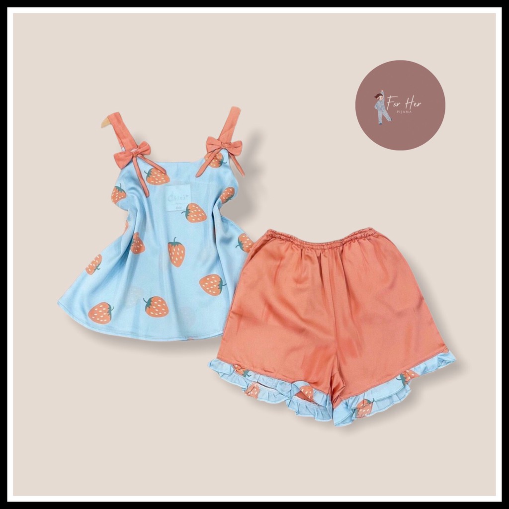 Đồ Mặc Nhà - Pyjamas , Bộ Lụa 2 dây nơ đùi,lụa santin cao cấp