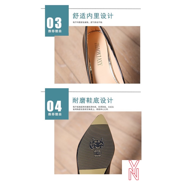 Giày Cao Gót Da Bóng 3D Thời Trang Hàn Quốc Cho Nữ