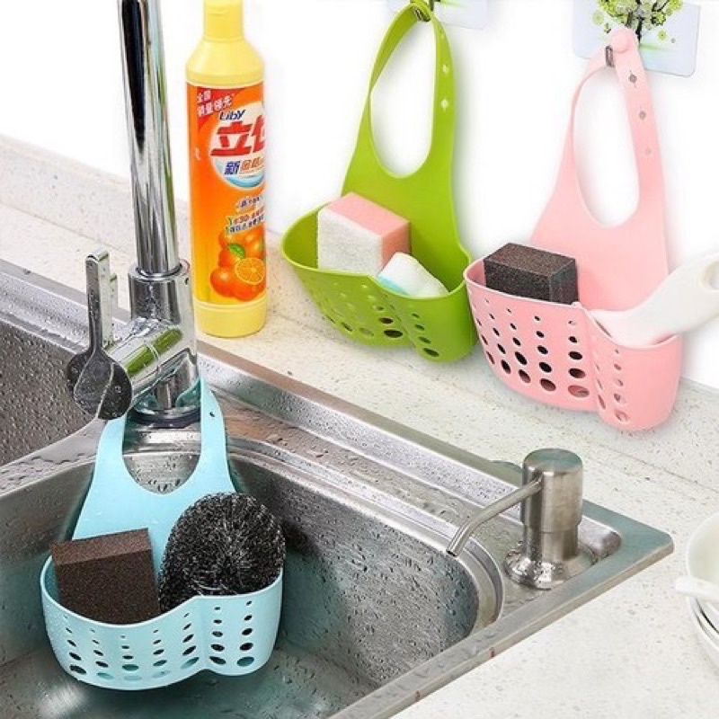 Giỏ treo silicon bồn rửa bát, để giẻ rửa bát, giẻ lau giỏ treo đồ tiện lợi