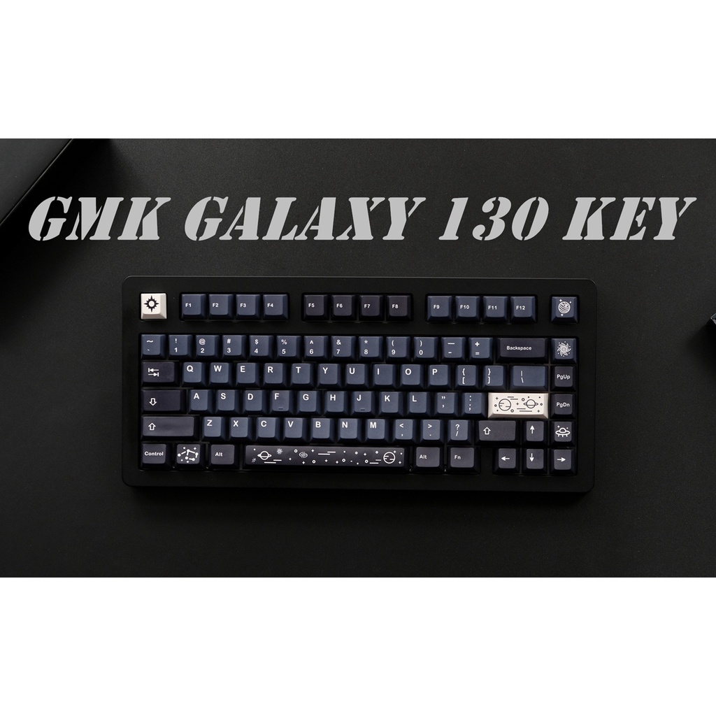 GMK Galaxy Keycaps, 130 phím PBT Keycaps Cherry Profile DYE-SUB Cá nhân hóa GMK Keycaps cho bàn phím cơ