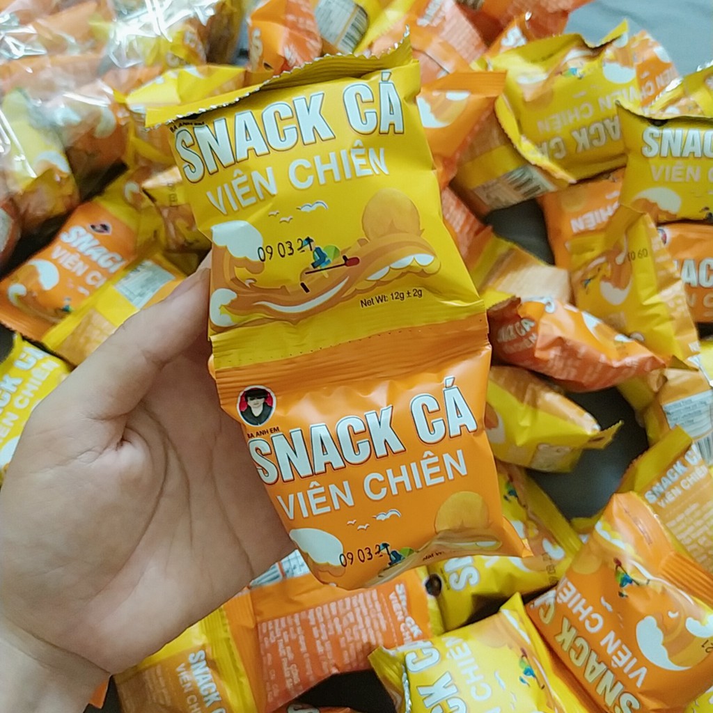 60 Gói Snack Cá Viên Chiên Đồ Ăn Vặt Thượng Hạng Siêu Ngon Ăn Vặt Lel