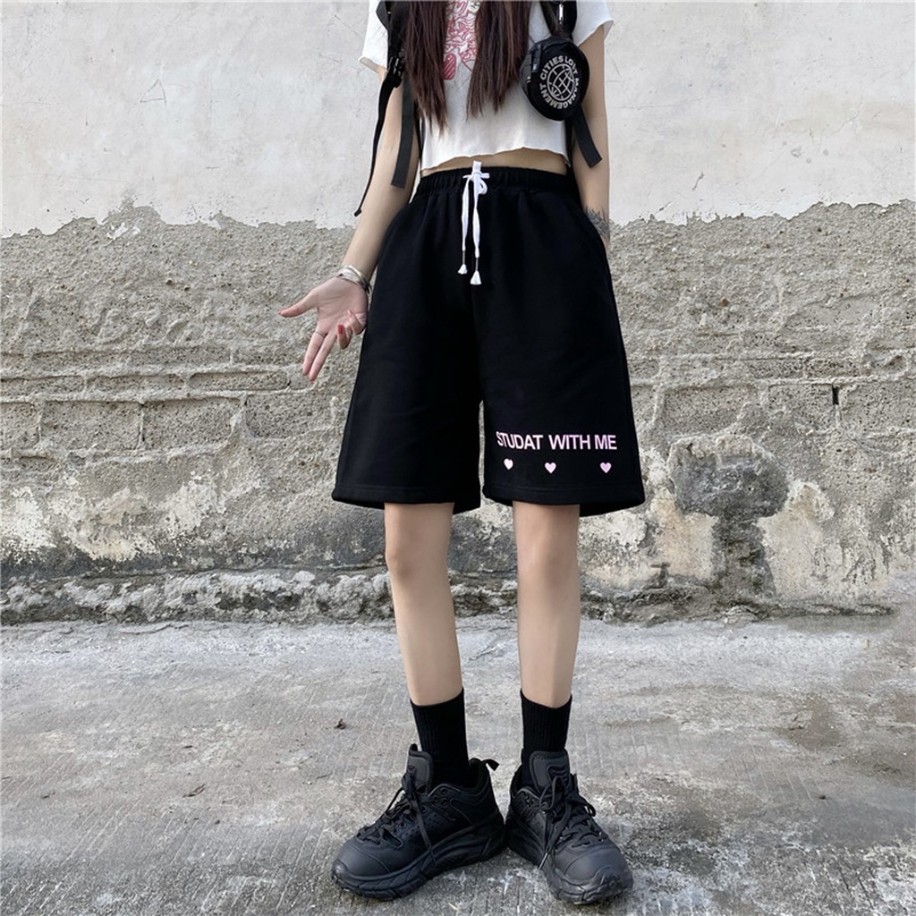 Quần Đùi Unisex STUDAT HEART Short Nam Nữ Chất Thun Cotton Dày Mịn_VIETSTAR