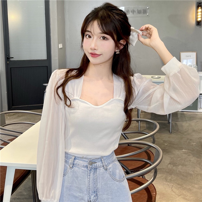 NRVP Áo Sweater Dài Tay Phong Cách Hàn Quốc Sành Điệu Dành Cho Nữ