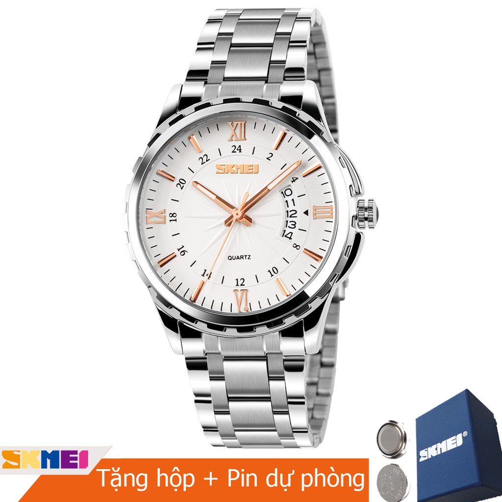 Đồng Hồ Nam Skmei 9069 Kim Dạ Quang Máy Nhật Dây Thép Không Gỉ | BigBuy360 - bigbuy360.vn