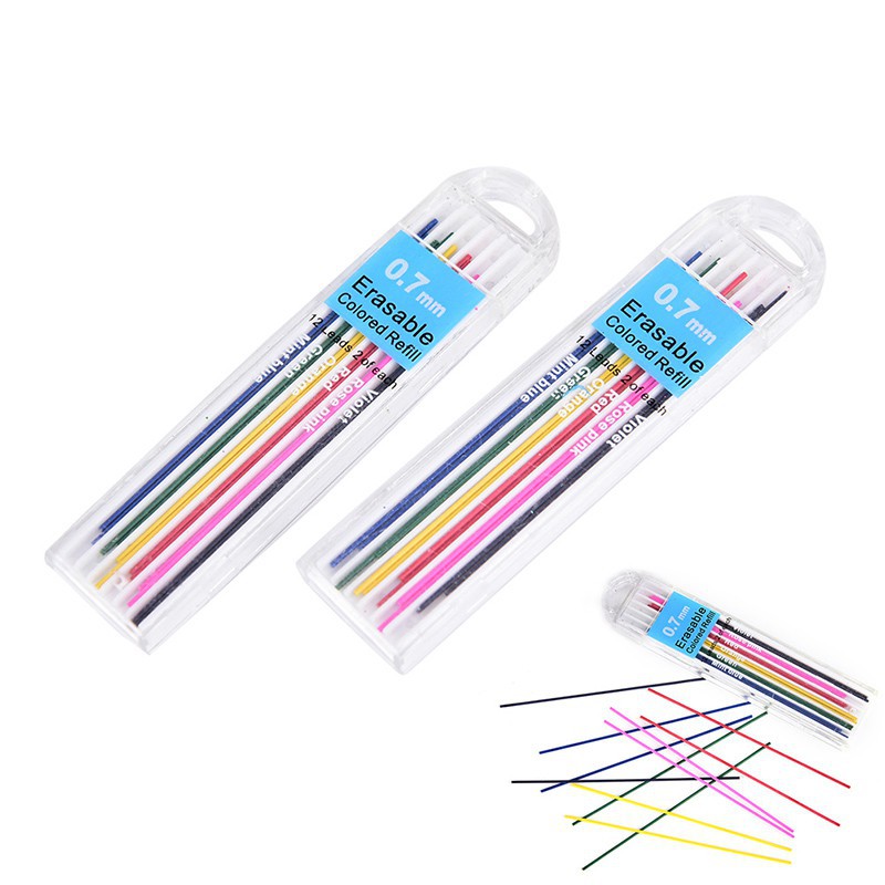 1 Hộp Ruột Bút Chì Bấm 0.7mm Thay Thế