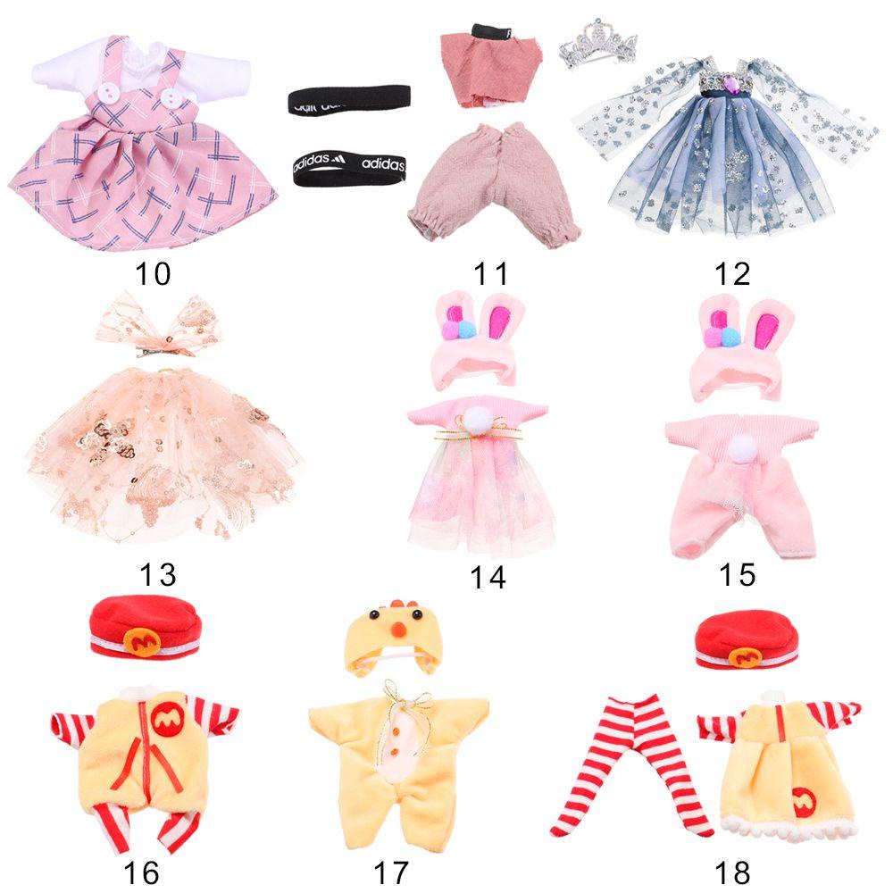 RAINBOW 1/8 Bjd Doll 16~17cm Dolls Dress Doll Supplies Toys Clothes Toys Lace Skirt Accessories Sewing Kids Toy DIY Fabric Summer