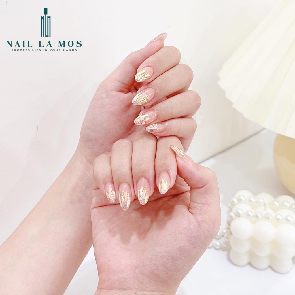 Thủy tinh vụn trang trí móng tay - Set 6 màu sang chảnh đắp gel ẩn chuẩn phong cách Hàn Quốc