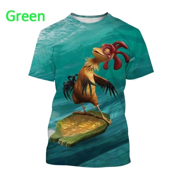 Áo Thun Tay Ngắn In Hình Gà 3D Thời Trang Cá Tính Cho Nam Nữ