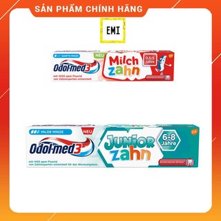 Kem đánh răng Odol-med3 cho bé 50ml có thể nuốt được - Hàng Đức chuẩn