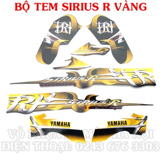 Bộ tem xe Sirius R màu vàng
