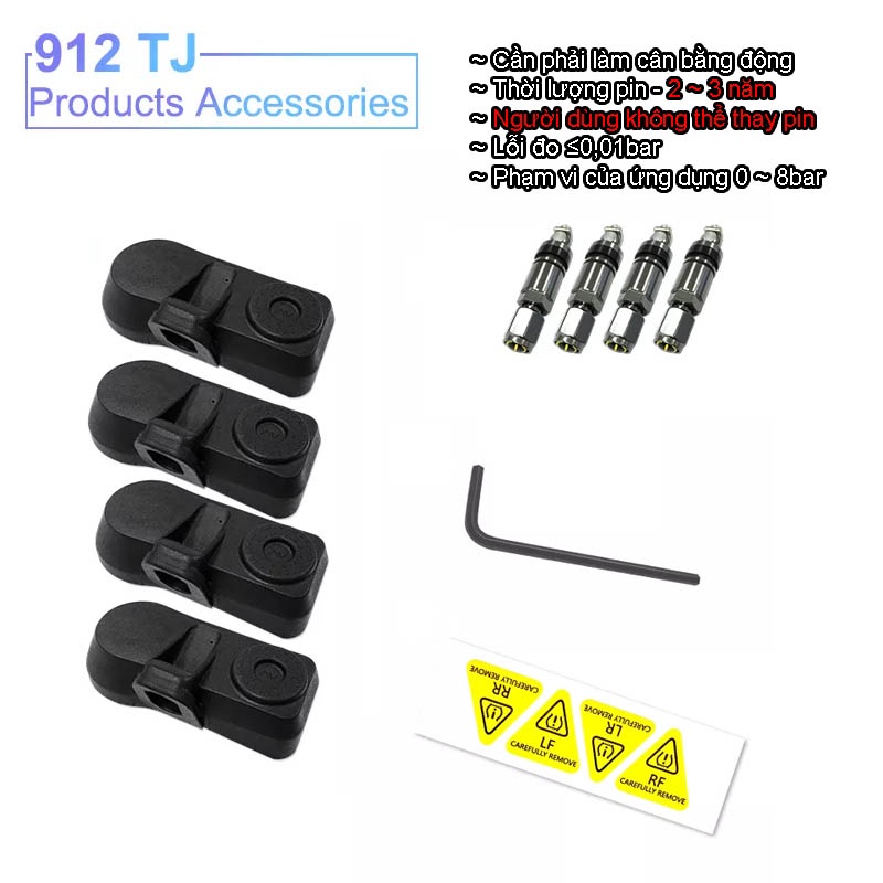 Careud TPMS U912NF/TJ WF/WI áp suất lốp ô tô cảm biến, bộ cảm biến Tích hợp chống bay