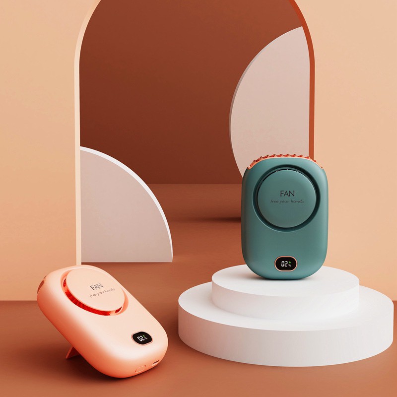 [FREESHIP] Quạt mini, quạt USB, đeo cổ cầm tay thích hợp dùng ngoài trời. Hiển thị dung lượng PIN | BigBuy360 - bigbuy360.vn