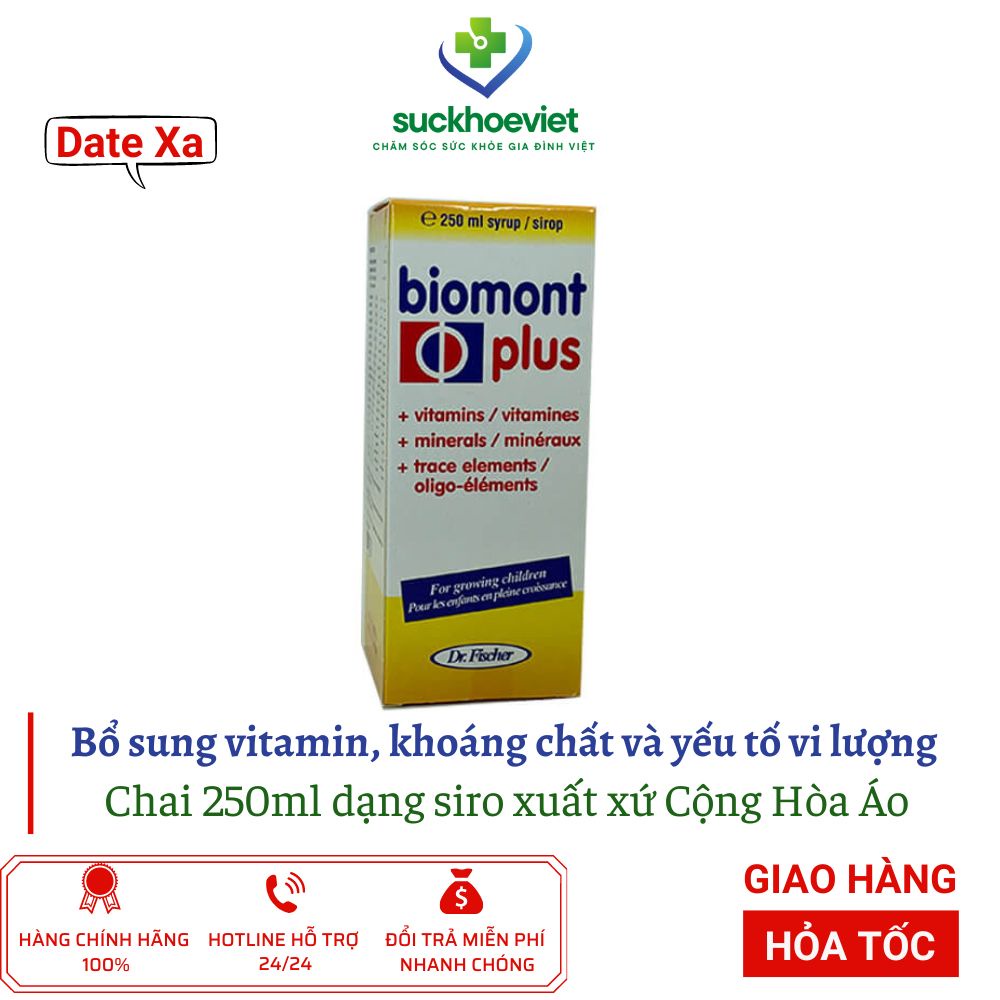 Biomont Plus bổ sung vitamin và khoáng chất giúp trẻ phát triển cao lớn, khỏe mạnh