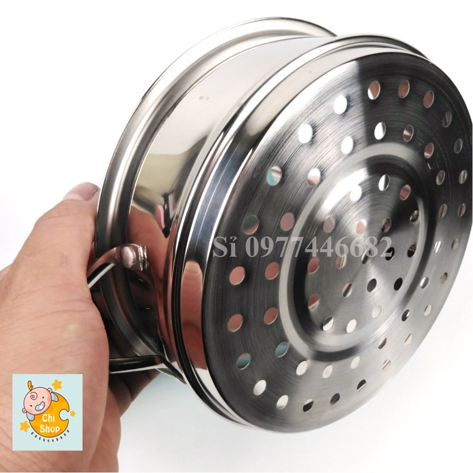 Bộ nồi chảo đá chống dính kèm xửng hấp inox hình hoa tráng men đá cao cấp PAE