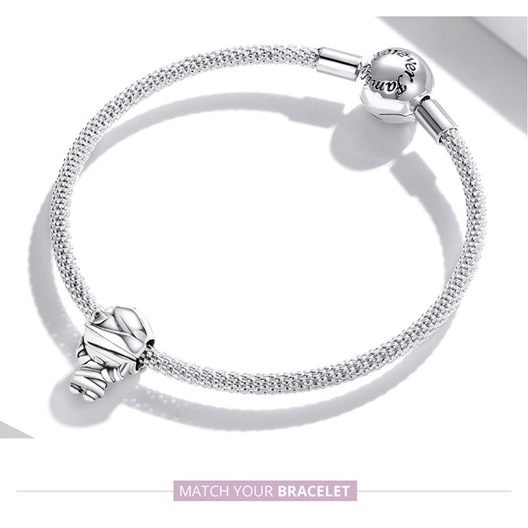 BAMOER Bông Tai  BạC 925 HìNh Xác Ướp SCC2070