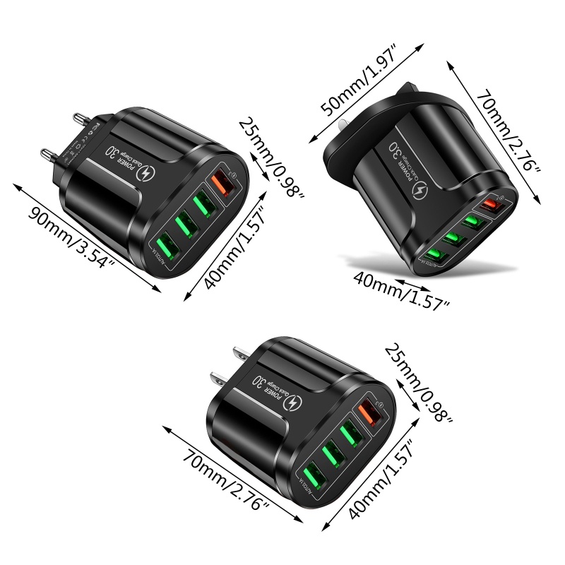 Ổ Cắm Sạc Nhanh 4 Cổng USB 5 1A Nhiều Cổng Tiện Dụng
