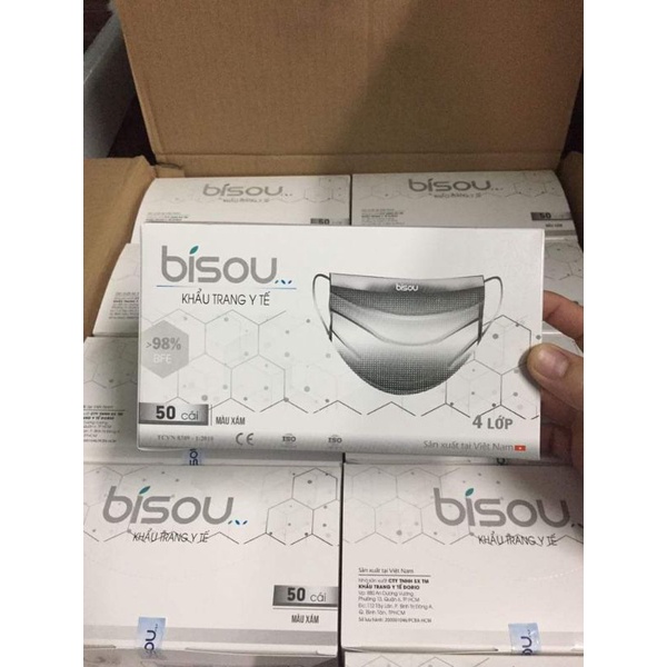 Khẩu trang y tế 4 lớp hộp 50 cái