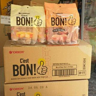 Bánh ăn sáng Cest Bon Orion vị sợi thịt gà và xúc xích nướng ( bịch 5 gói )