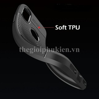 Ốp lưng iPhone X silicon giả da, chống sốc Auto Focus