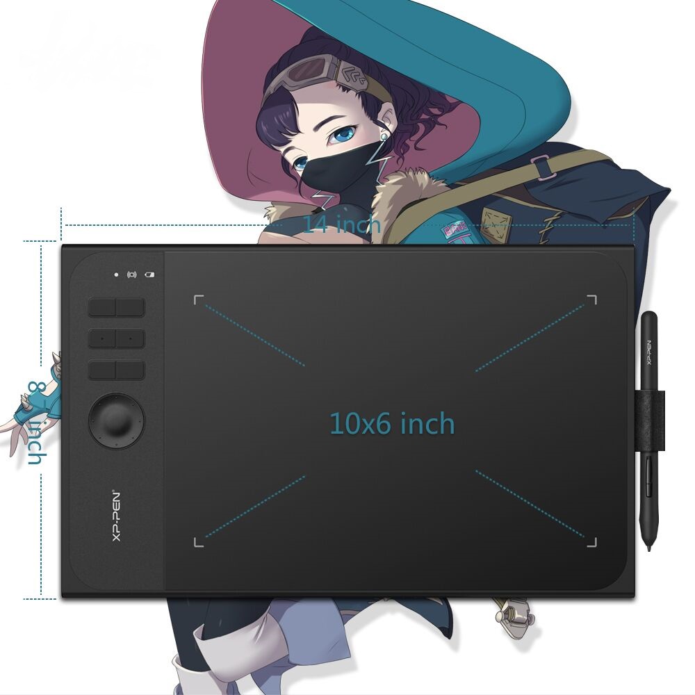 Bút Vẽ Đồ Họa Kỹ Thuật Số Không Dây XPPen Star06 10X6 inch Kèm Chìa Khóa Ngắn Tiện Dụng Chất Lượng Cao