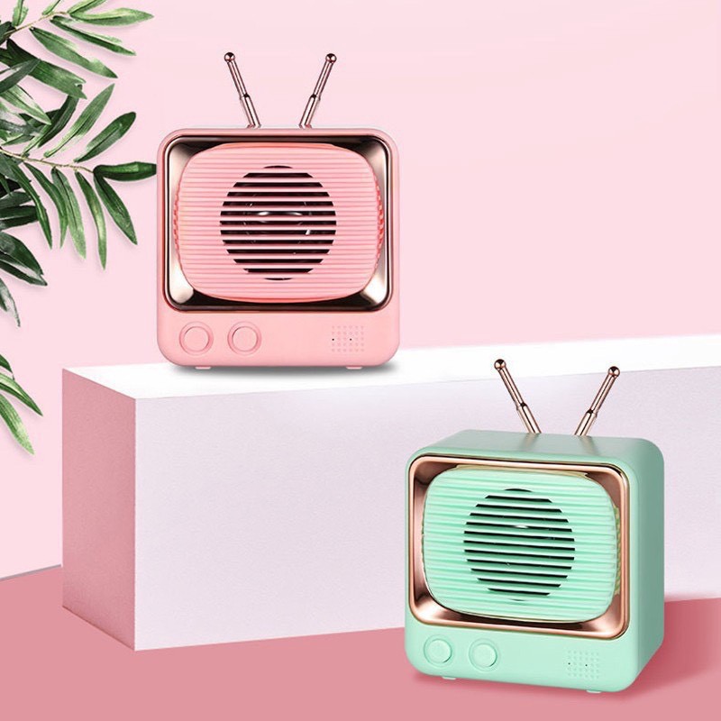 ☘☘Loa bluetooth DW02 bluetooth 5.0,kiểu dáng retro tivi cổ, nhỏ xinh siêu cute