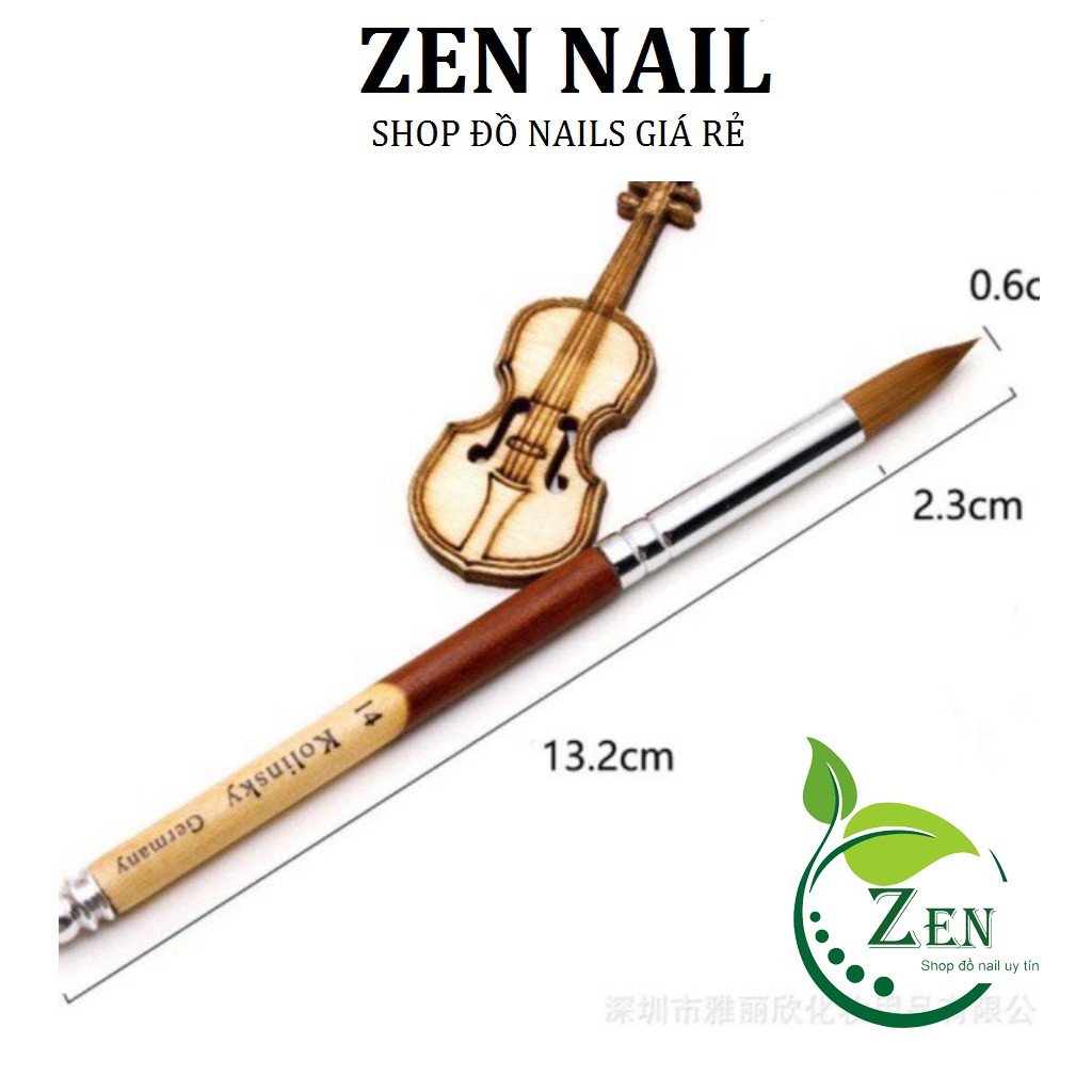 Cọ đắp Bột, Bút đắp móng lông chồn Kolinsky USA cao cấp, Size 12,14,16,18