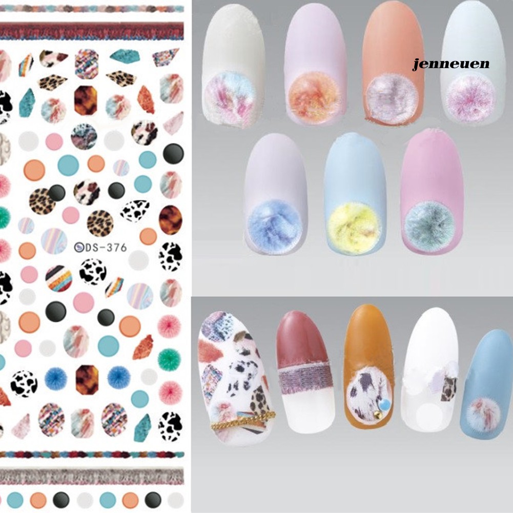 [Hàng mới về] Nhãn dán trang trí móng tay nghệ thuật nhiều họa tiết xinh xắn