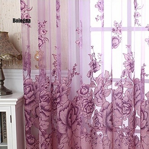 Rèm cửa sổ Vải Tuyn In Hoa Sang Trọng