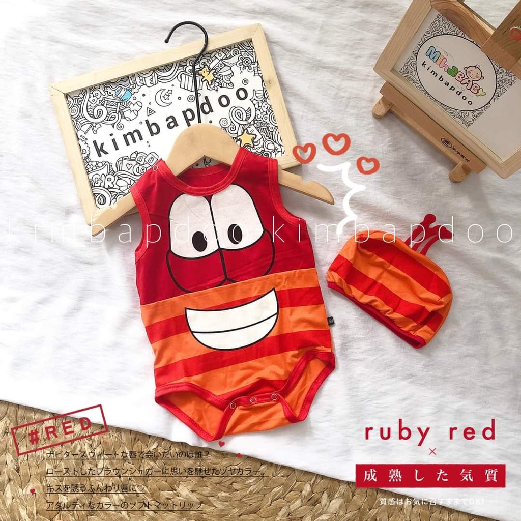 Bộ Bodysuit Chip Hình Sâu Larva Cho Bé