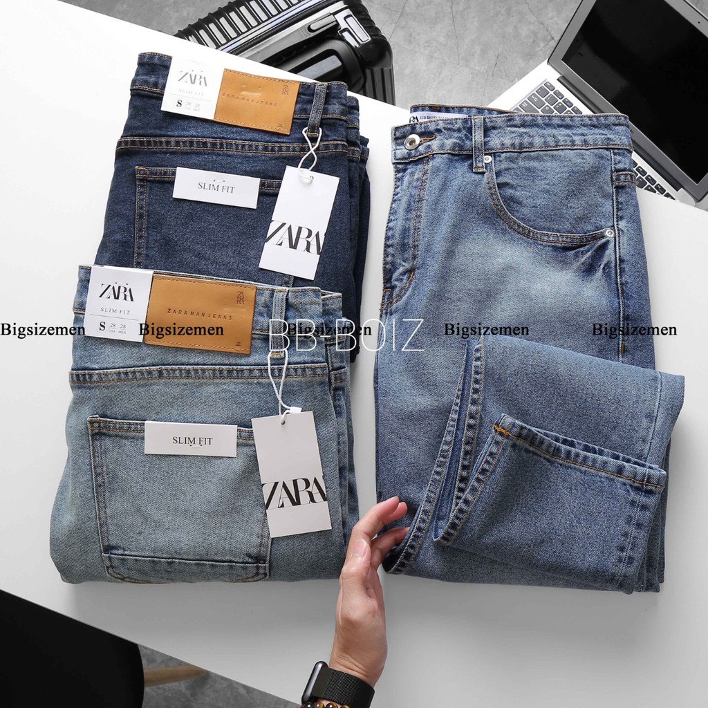 Quần jean nam thời trang bigsize MALTRIK, quần bò nam cỡ lớn size &lt; 130kg - Trơn