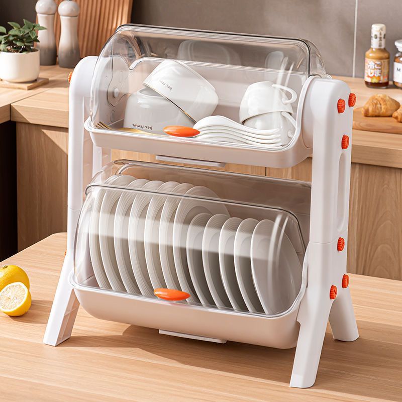 Chạn bát vách ngăn lưu trữ Giá Để Chén Dĩa Có Nắp Đậy Tiện Dụng Cho Nhà Bếp