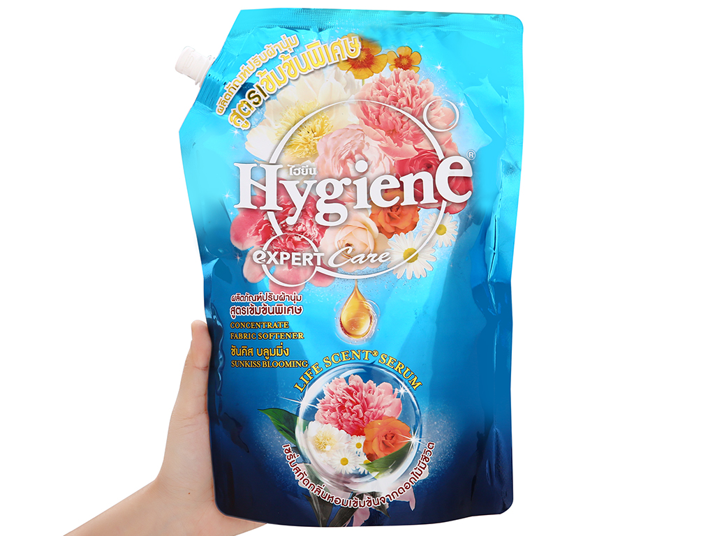 nước xả vải thái lan Hygiene expert care 1.15 lít màu xanh