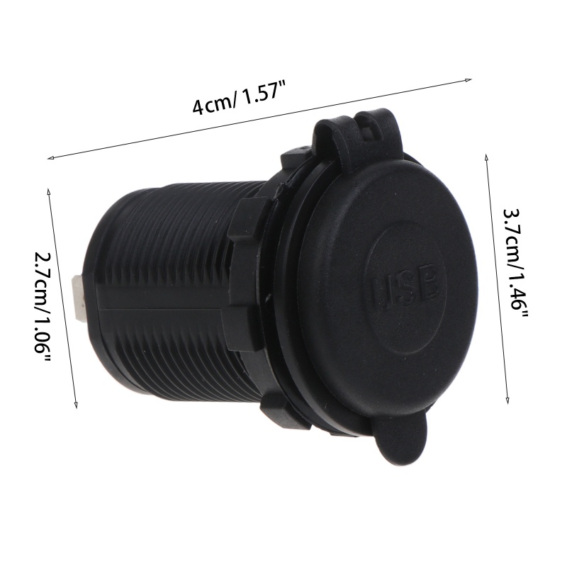 Tẩu Sạc Hai Cổng USB 12V-24V 18W QC 3 0 Cổng Cho Xe Hơi / Xe Máy / Tàu Thuyền