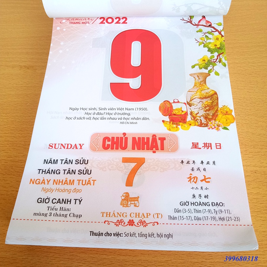 LỊCH BLOC Đại NH-2022 - IN LỊCH TẾT NĂM 2022 - LỊCH BLOC NĂM 2022- LỊCH TREO TƯỜNG NĂM 2022