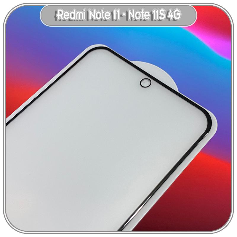 Kính cường lực cho Xiaomi Redmi Note 11 - 11S 4G chống vân tay Full viền Đen