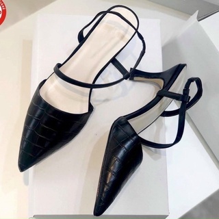 Giày nữ cao gót công sở da vân sần