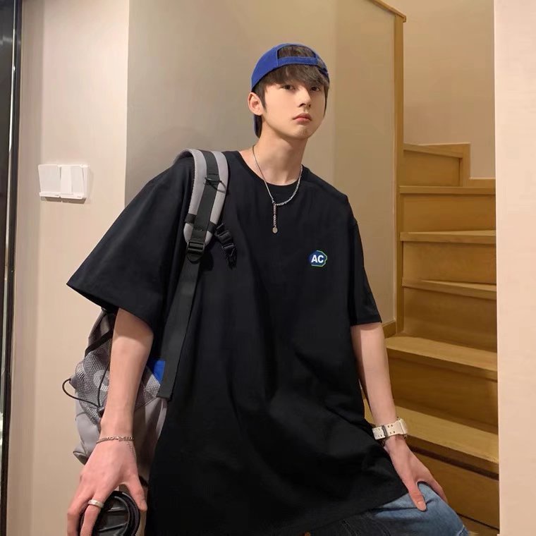 Áo Thun Tay Ngắn Size M-5XL Phong Cách Hàn Quốc Cho Nam