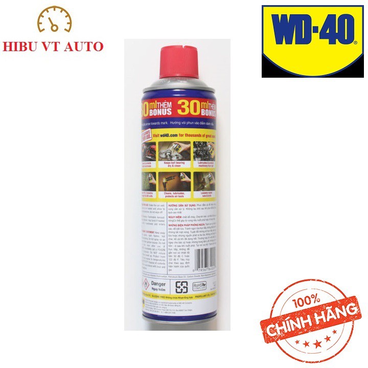 Chai xịt Bôi trơn Làm sạch Thẩm thấu Chống ẩm WD-40 Multi-Use Product 412ml