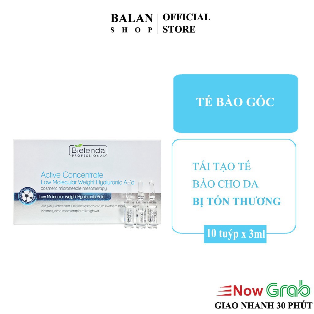 Tế Bào Gốc Dành Cho Da Bị Tổn Thương Do Lăn Kim Cho Da Khô Thiếu Ẩm Thiếu Mịn Màng Bielenda 3ml x 10 Ống