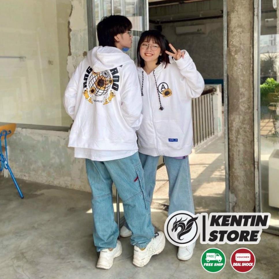 Áo Hoodie Không Xù lông Dành Cho Nam Nữ Có Mũ Chất Nỉ Form rộng Unisex in hình Angel Land Đôi