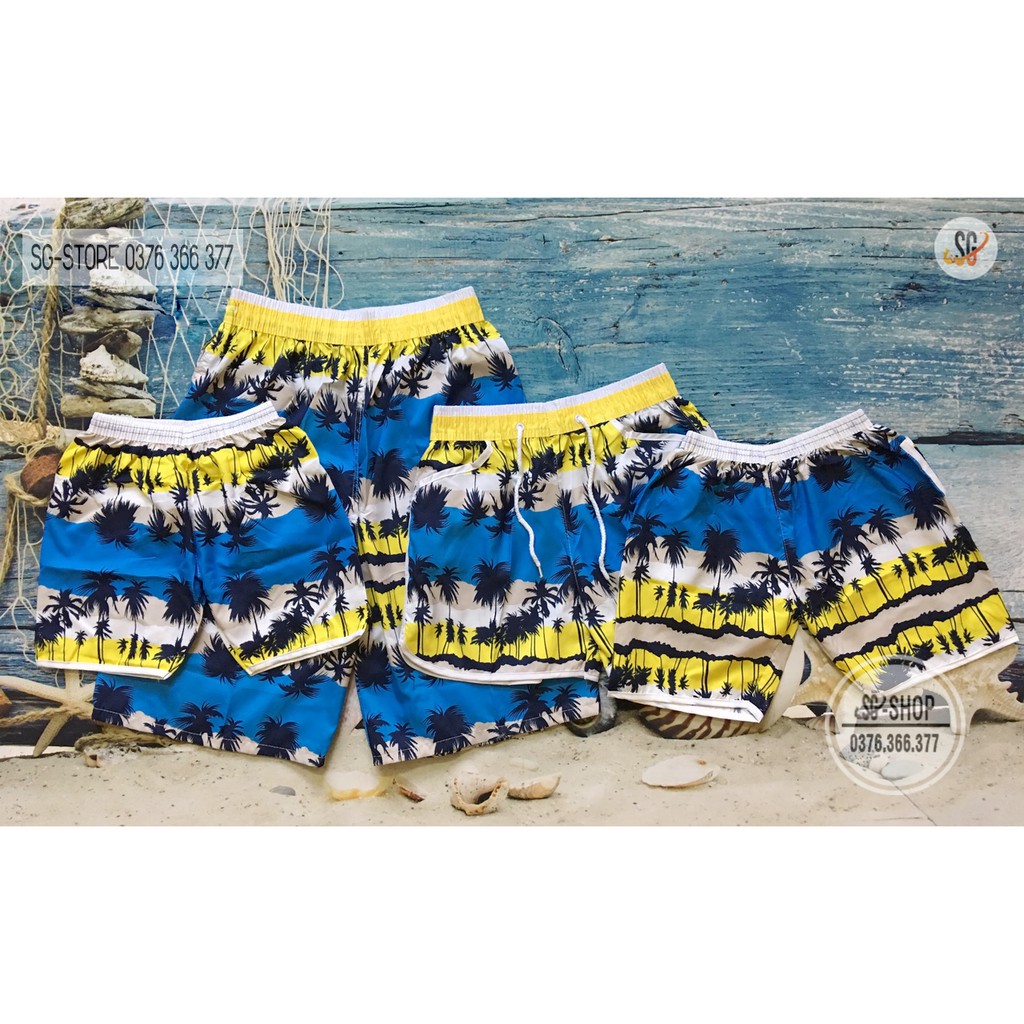 Quần đi biển nổi bật cho gia đình, hội nhóm, cặp đôi - Vải gió mềm mịn nhanh khô (QDB205)