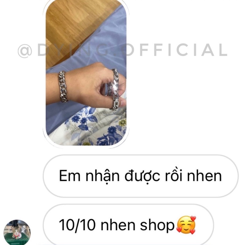 Vòng Tay Xích Màu Bóng V1 - Thép Titan KHÔNG RỈ